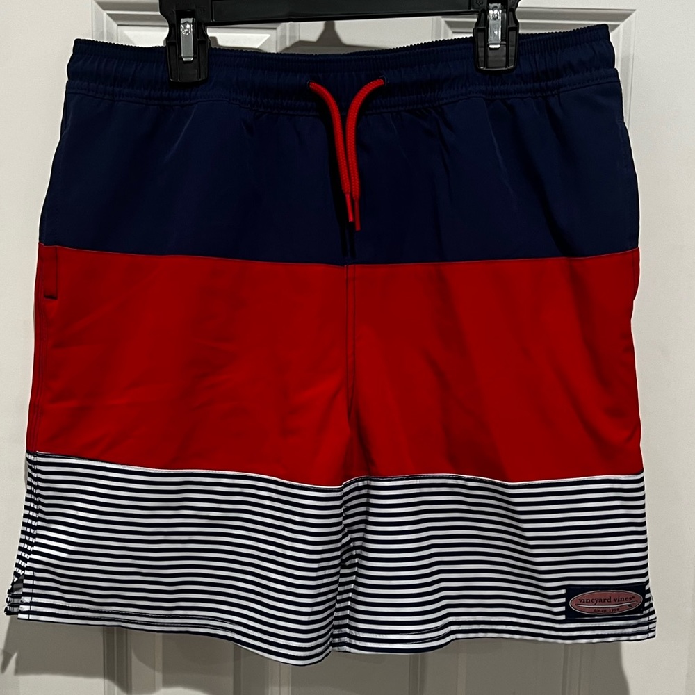Boys Vineyard Vines Swim Trunks Sz L (16)